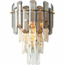 Axyaa Modern Luxury Crystal Pendant Lamp - Gray & Clear Crystal Suspend Lamp