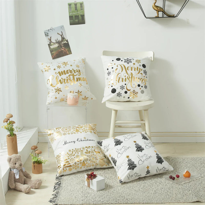 Axyaa Christmas Cushion Cover 18x18 Modern Home Decor Gift