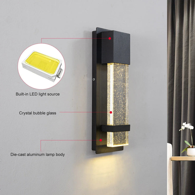 Outdoor PIR Motion Sensor LED Wall Lamp Waterproof Sconce by Axyaa