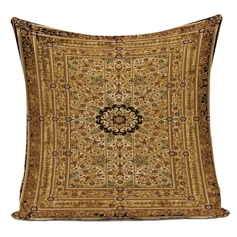 Axyaa Moroccan Mandala Linen Cushion Covers for Vintage Home Decor