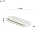 Axya Ceramic Snack Plate Set for Dining Table and Sushi Serving