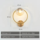Axyaa Nordic Black Brass Wall Lamp - Modern Luxury Indoor LED Light