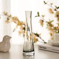 Axyaa Oblique Glass Vase for Flowers - Modern Desk Home Decor