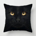 Axyaa Cat Face Print Throw Pillow Cover for Home Sofa Decor