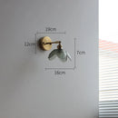 Axyaa Gray Glass LED Bathroom Mirror Light Copper Nordic Wall Sconce