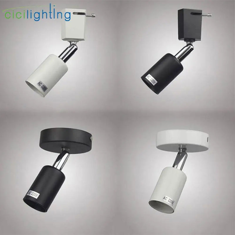 Axyaa Minimalist E27 Track Light with Adjustable Direction in Ceiling Mounted Fixture