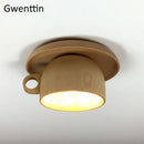 Axyaa Modern Wood Cup Ceiling Light: Nordic Style for Home Industrial Decor
