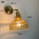 Axyaa Amber Glass LED Wall Sconce Modern Nordic Bedroom Cafe Stair Light Fixtures