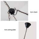 Axyaa Retro Hemp Rope Chandelier Wood Pendant Lamp for Restaurant and Bar