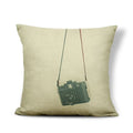 Axyaa Retro Record Camera Pillow Cover - 45X45CM