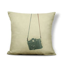 Axyaa Retro Record Camera Pillow Cover - 45X45CM