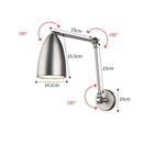 Axyaa Swing Arm LED Wall Lamp Adjustable Modern Nordic Home Lighting