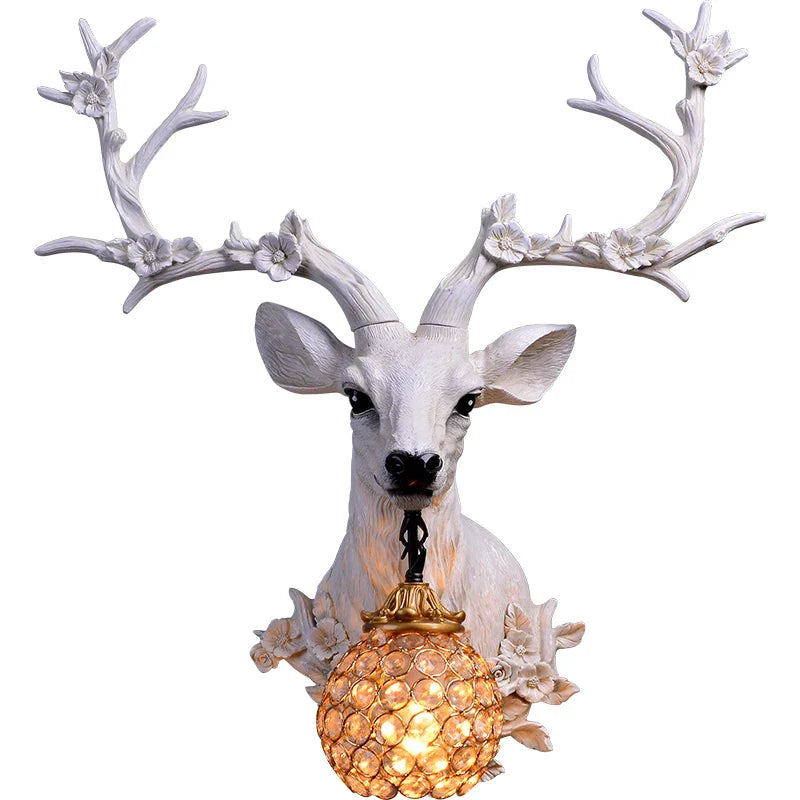 Axyaa Antler Resin Wall Lamp for Living Room Decor