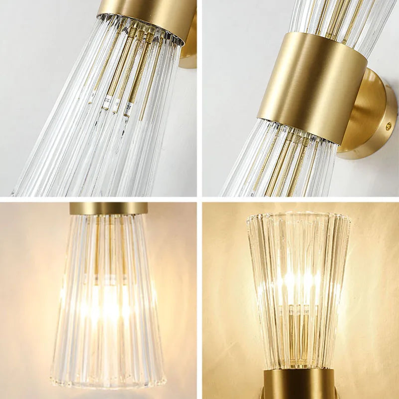 Axyaa Crystal Wall Sconce: Elegant Indoor Lighting for Living Room & Hallway