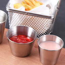 Axyaa Stainless Steel Sauce Cups Set, Condiment Dipping Bowls for Home Kitchen
