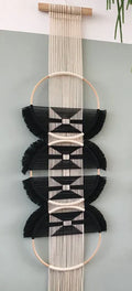 Axyaa Mandala Style Wooden Round Cotton Wall Decoration Macrame Tapestry