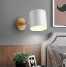 Axyaa LED White Wood Wall Lights Modern Sconce Nordic Design E27 Base Fixture
