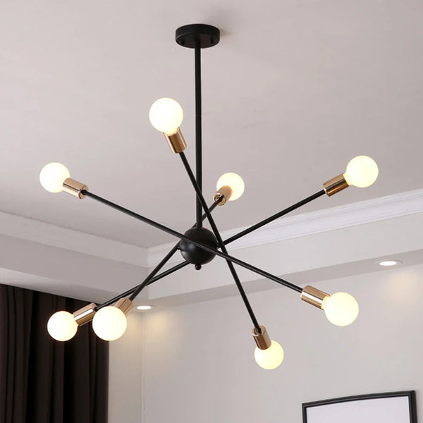 Axya Industrial Sputnik Chandelier for Modern LED Ceiling Lighting