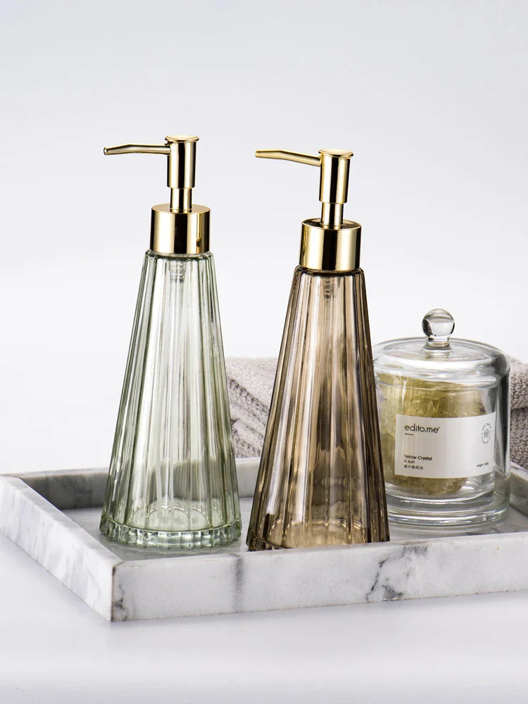 Axya Glass Lotion Bottle Body Soap Dispenser Desktop Ornaments