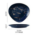 Axyaa Nordic Golden Marbling Ceramic Tableware Set for Dining