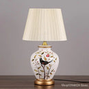 Axyaa Ceramic Desk Lamp - LED Table Light for Living Room, Bedroom, and Study