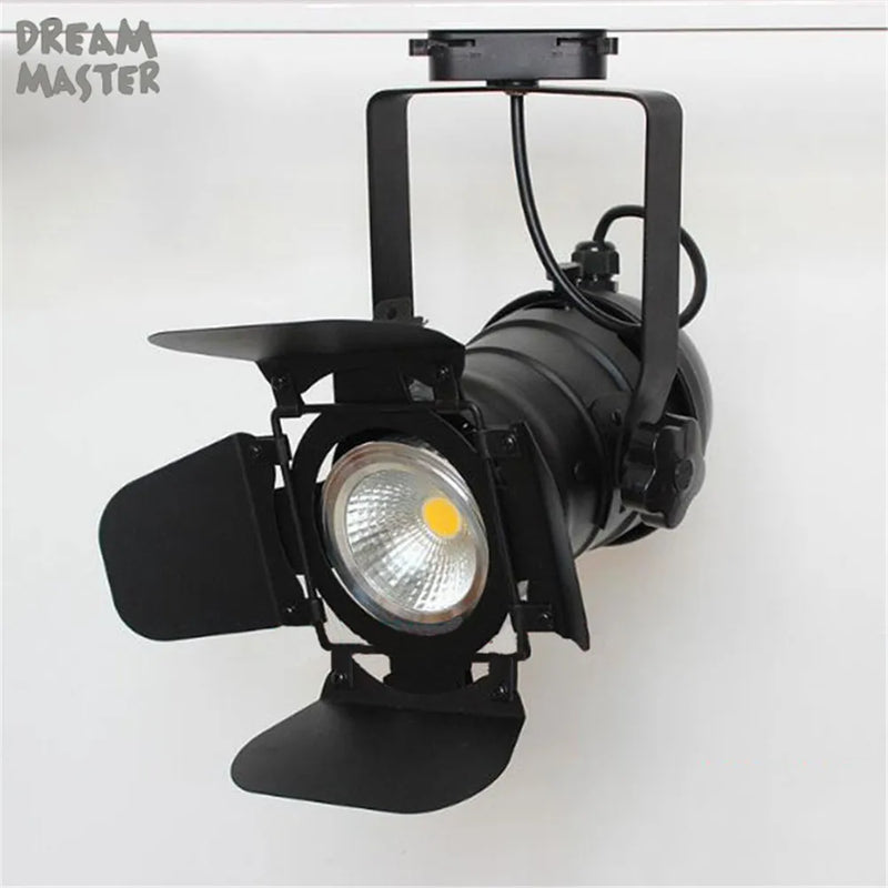 Axyaa Vintage Industrial LED Track Lighting - Adjustable Dimmable Rail Lamp