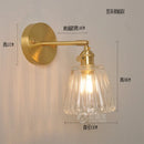 Nordic Brass Wall Lamp Small Copper Glass LED Wall Sconce – Axyaa