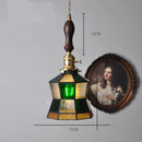 Axyaa Glass Copper Pendant Light with Wood Switch - Nordic Modern Design