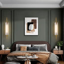 Axyaa Glass Wall Light in Smoke Gray Amber Milky White Green for Bedroom Living Room Kitchen