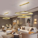 Axyaa Modern Square Ceiling Chandelier LED Pendant Lamp for Living and Dining Room