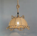 Axyaa Rattan Woven Pendant Light E27 Hanging Lamp for Dining Room Bar