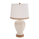 Axyaa Classic White Ceramic Table Lamp: Elegant Home Decor for Living Room, Study Room, or Bedroom