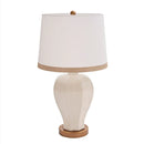 Axyaa White Ceramic Table Lamp - Classic American Design for Home Décor