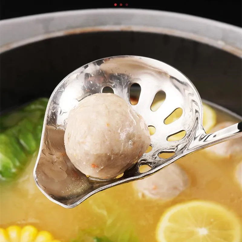 Axyaa Stainless Steel Soup Spoon Strainer for Kitchen Cooking