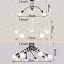 Axya Modern Wrought Iron LED Ceiling Light for Living Room Decor