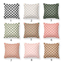 Axyaa Checkerboard Velvet Cushion Covers - 18x18 Nordic Decorative Pillows for Home Decor