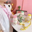 Axyaa Wide Mouth Vacuum Flask Bottle Strap - Portable Lanyard Buckle