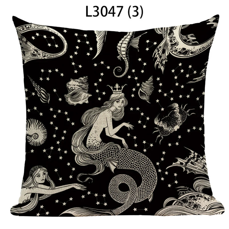 Axyaa Ocean Life Pillow Covers for Home Decor