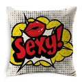 Axyaa POP Art Pineapple Throw Pillow Cover - Modern Decorative Cushion