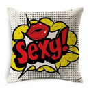 Axyaa POP Art Pineapple Throw Pillow Cover - Modern Decorative Cushion