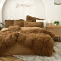 Axyaa Long Hair Velvet Duvet Cover Set - Queen Size