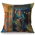 Axyaa Islamic Painting Arab Woman Cushion Cover