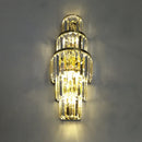 Axyaa Crystal Wall Lamp: Luxury Gold/Silver Sconce for Living Room & Home Decor