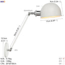 Axyaa Industrial Retro Adjustable Swing Arm Wall Lamp Sconce