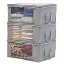 Axyaa Large Fabric Storage Box with Zipper Cover and Window for Bedroom Shelf