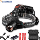 Axya XHP70 XHP50 LED Headlamp Zoomable Waterproof Headlight Zoomable Head Lamp