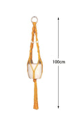 Boho Macrame Plant Hanger Tapestry | Extra Long Net Pocket for Indoor Plants by Axyaa
