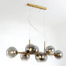 Axya Gray Glass Pendant Lights: Modern Rustic Chandelier for Kitchen, Restaurant, and Bar