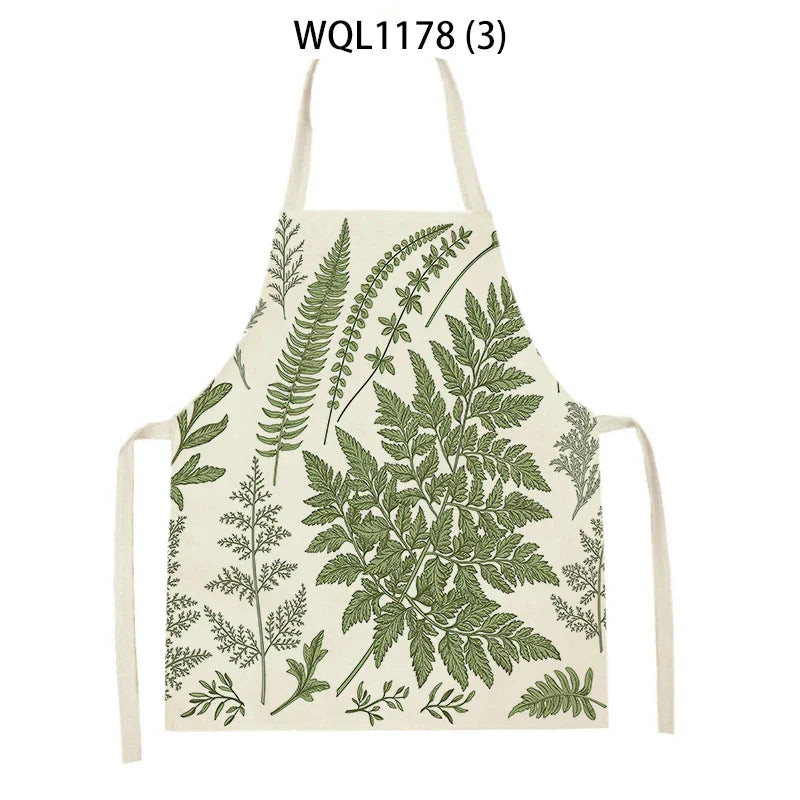 Tropical Jungle Print Kitchen Apron, Axyaa Plant Leaves Chef Bib for Kids Men Women