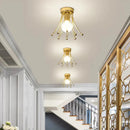 Axyaa Gold Crown Ceiling Light for Home Spaces